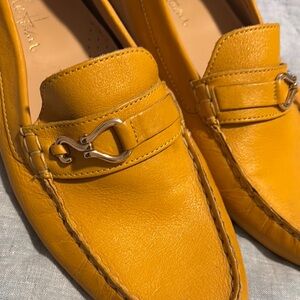 Yellow Leather Loafers